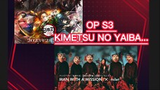 lagu tema/op untuk Kimetsu ni yaiba S3 nanti , Anime nya akan tayang tahun ini