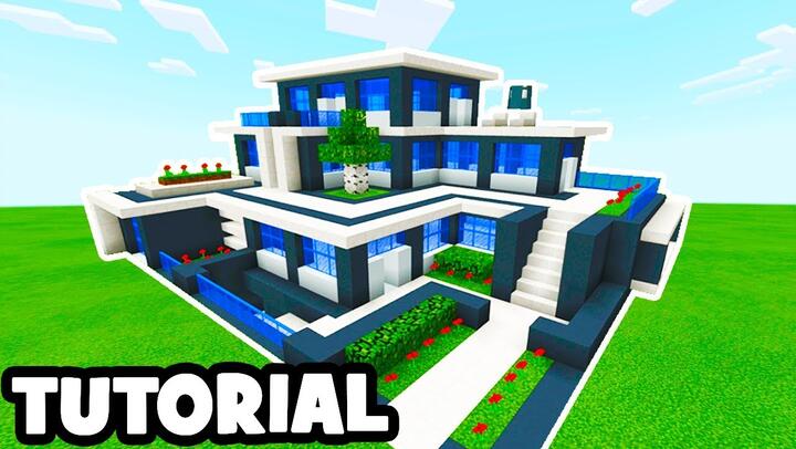 Minecraft Tutorial: How To Make A Modern Mansion #9
