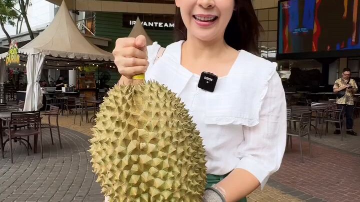 Durian apa coba sebesar ini …. Terbesar yang pernah aku lihat …. Penggemar durian kumpul yukkkk