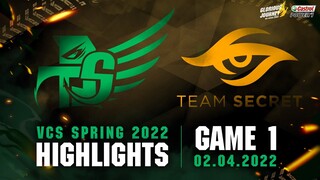 Highlights SKY vs TS [Ván 1][VCS Mùa Xuân 2022][02.04.2022]