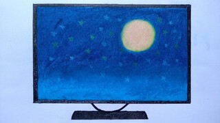 Cara menggambar televisi || Menggambar elektronik || Belajar menggambar dan mewarnai untuk pemula
