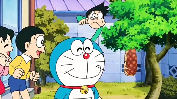 โดราเอมอนได้คิดค้นต้นสเต็กขึ้นมา ทำให้ทุกวันก็สามารถปลูกสเต็กกินได้!