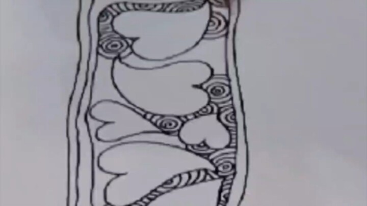Zentangle - Love 爱心小方格禅绕图  #zentangle #art #creative #easydraw #handcraft #禅绕画 #治愈 #手绘 #艺术创作 #创意