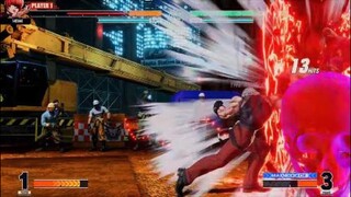 KOF15　チャンピオン　オメガルガール　鬼の１４HIT超必殺コンボで６割