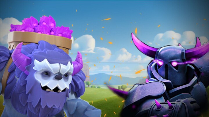 Gameplay combo Yeti Pekka in Townhall 16
