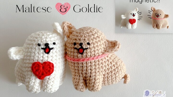 ก็อยากแนบชิดกับเธอไง! «ถักโครเชต์» ลูกสุนัขลายเส้น / ลูกสุนัขคู่รัก