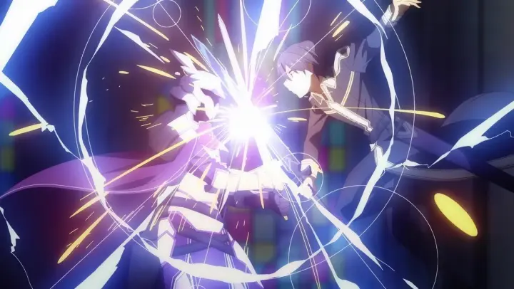 Epic battle between Kirito and Integrity Knight Lady Fanatio