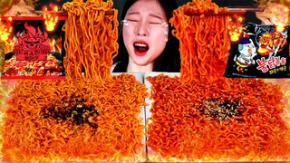 ASMR MUKBANG| 직접 만든 불닭볶음면 불마왕라면 먹방 & 레시피 FIRE NOODLES EATING