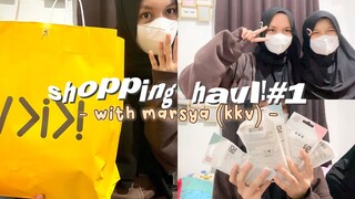 shopping haul w/ marsya (part 1)🛍️! vlog real life#10 - unboxing barang belanjaan aku di kkv😋❕-