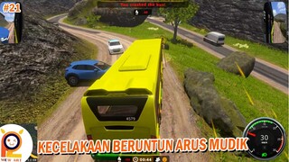 #21 PARAH MACET ARUS MUDIK! SAMPE KECELAKAAN TERUS GUYS - BUSS SIMULATOR INDONESIA