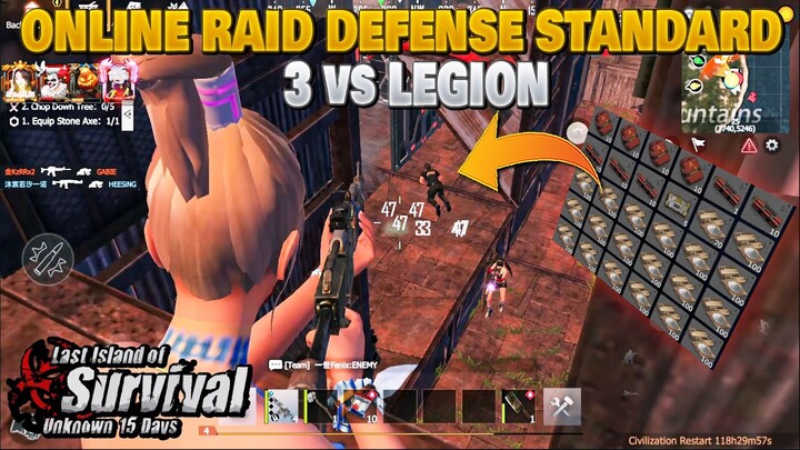 Online Raid Defense Standard 3 Vs Legion Last Island of Survival | Last Day Rules Survival