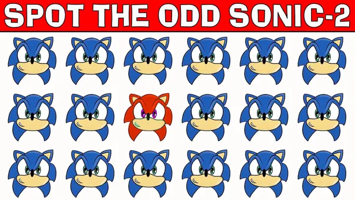 Huggy Wuggy vs Sonic 10 Best Eye Test #riddles 132 | Spot the odd one out sonic vs turning red