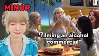 LE SSERAFIM unnies reactions when EUNCHAE can’t join them because she’s STILL a minor