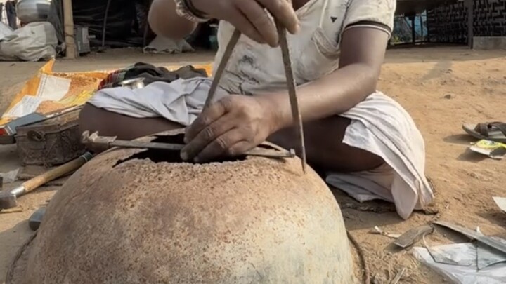 Memperbaiki panci besi