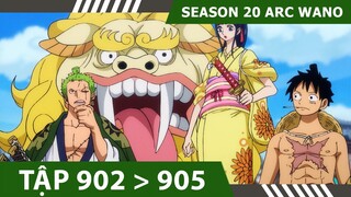 Review One Piece [#SS20] - P3  ARC WANO 💀  Tóm tắt Đảo Hải Tặc Tập 902,903,904,905
