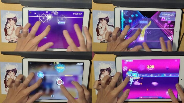 The linked golden song "Final Step!" in different music games