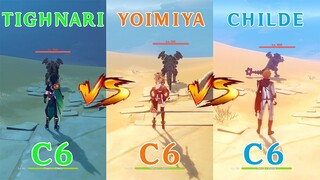 Yoimiya vs Tighnari vs Childe!! Who is the best DPS? DPS COMPARISON!