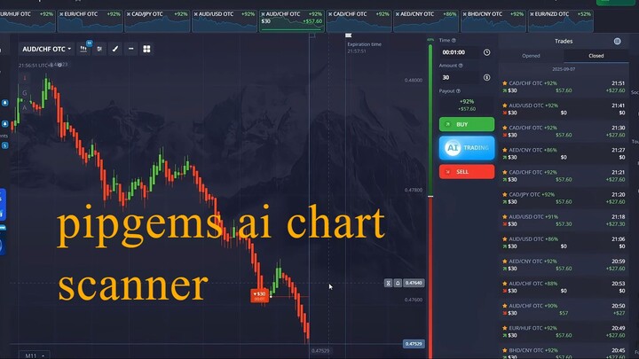 Pocket Option - Pipgems AI Chart Scanner 1 Minute