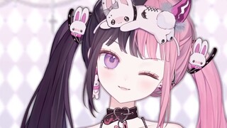 [Live2d model display] Black × Pink The sweet and cool bunny devil who loves desserts is here