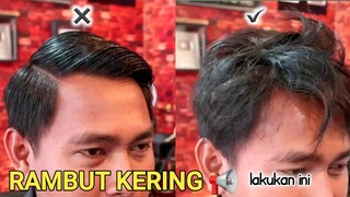 cara mengatasi rambut kering | agar terlihat lembab