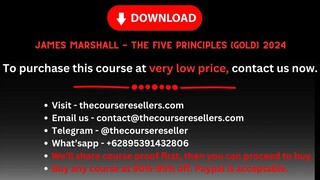 James Marshall - The Five Principles (Gold) 2024