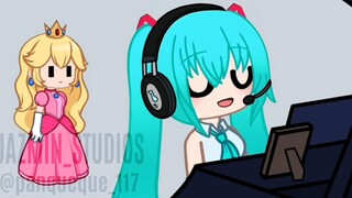♫''_Hatsune Miku＾x và Công chúa Peachヾ(≧O≦)〃～