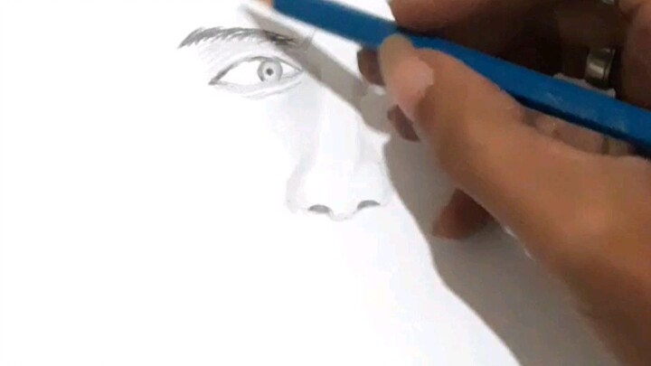 menggambar AKAGAMI NO SHANKS