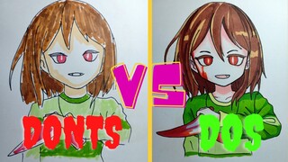 Dos And Donts Drawing Chara Undertale Cách vẽ và không nên Khi vẽ God Chara