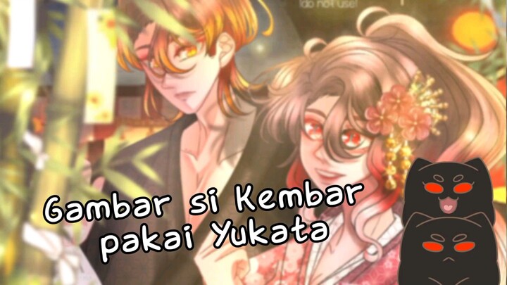 GAMBAR SI KEMBAR PAKAI YUKATA