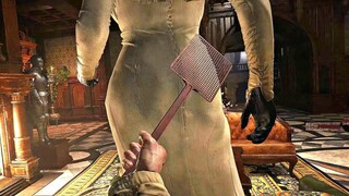 Foreigner teases Mrs. Dimitrescu with fly swatter