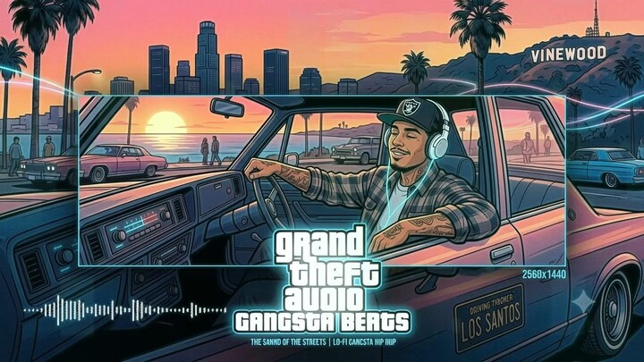Los Santos Sunset Cruise 🌇 1 HOUR Chill Gangsta Beats & G-Funk | Grand Theft Audio FM