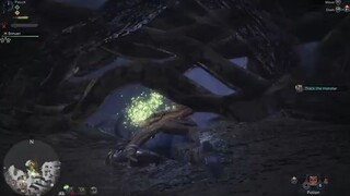 Monster Hunter World  - Anjanath High Rank Katana Solo (10 min)