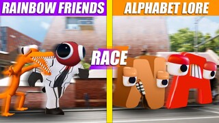 Rainbow Friends vs Alphabet Lore Race | SPORE