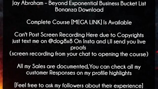 Jay Abraham Course Beyond Exponential Business Bucket List Bonanza Download