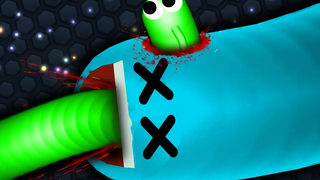 Slitherio 1 Giant Troll Snake เทียบกับ Hacker Tiny Snakes Epic Slitherio Gameplay