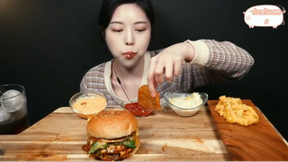 Bánh kẹp thịt xông khói phô mai, bánh kẹp tôm, phô mai chiên 5 #amthuc