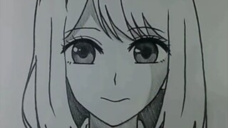 menggambar Akane Kurokawa simple