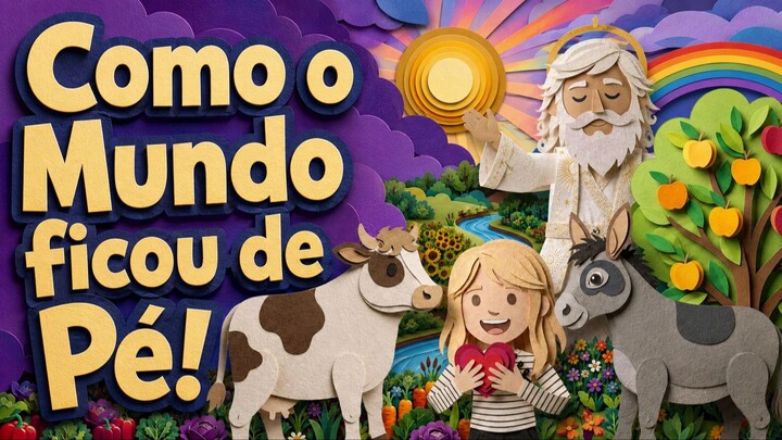 Como o Mundo Ficou de Pé! 🌎 A Criação do Mundo | Música Cristã Infantil | Música Gospel Infantil