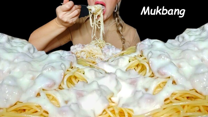 MUKBANG CREAMY PASTA *ASMR* Nusha ASMR