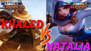 KHALED ROAM VS NATALIA ROAM||KAMAU BUKAN TANDINGANKU SIH NATA||#BERCANDA❗😂😂