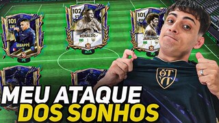 FIZ LOUCURA 😱 MONTEI O MELHOR ATAQUE DO FC MOBILE