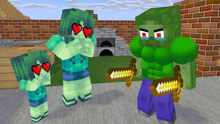 Monster School : Baby Zombie Girl Become HERO - Sad Minecraft Animation