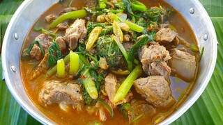 แกงอ่อมซี่โครงหมูใส่ผักกาดดอก รสชาติเข้มข้น แซ่บนัว
