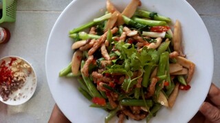 Món ăn chay mặn đều ăn được. Bống  cá sào đậu ve .Bếp cô tư tập 142