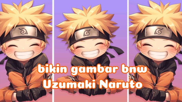 Menggambar anime ( Uzumaki Naruto ) part 1