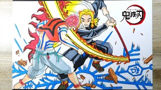 Drawing Rengoku VS Akaza | Kimetsu no Yaiba : Mugen Train | #33