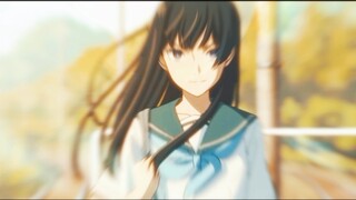 Peach and plum blossoms in the spring breeze, looking back and smiling