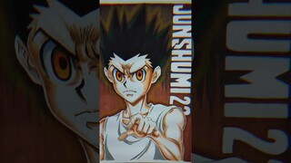 gon freecss drawing | hunterxhunter #shorts  #hunterxhunter #gonfreecss #animedrawing #anime