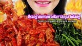 ASMR OSENG MERCON CEKER TANPA TULANG, TUMIS BAYAM | INDONESIAN FOOD | ASMR MUKBANG INDONESIA