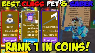 GETTING THE BEST CLASS PET AND SABER IN SABER SIMULATOR LATEST UPDATE